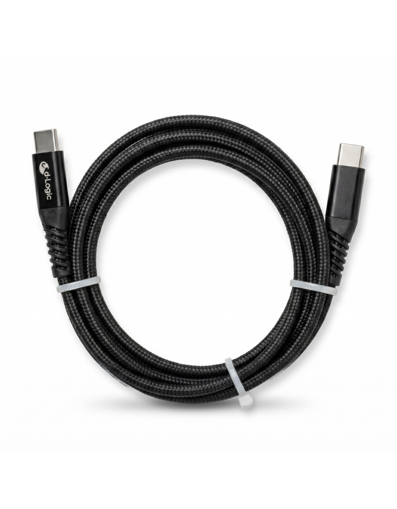 USB-C naar USB-C kabel voor Highspeed data en opladen tot 3A 60W - gevlochten mantel