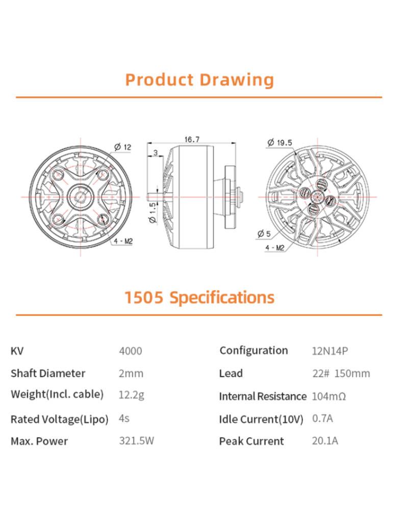 DeepSpace Aether 1505 4000KV