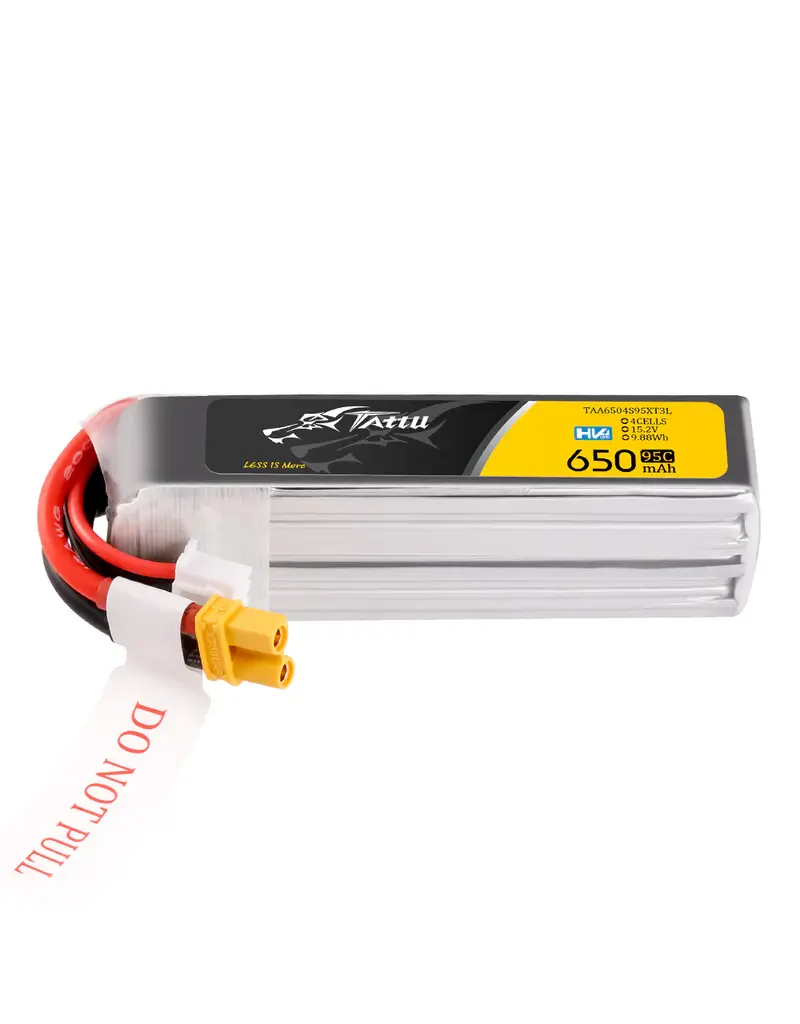 Gens Ace Tattu 650mAh 4S HV 95C LiPo Batterij (XT30)  Long Pack