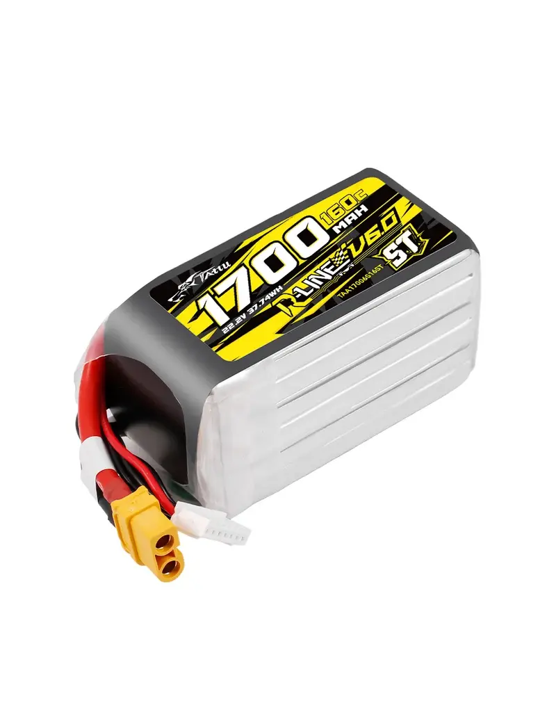 Tattu R-Line V6 1700mAh 6S 160C LiPo - XT60
