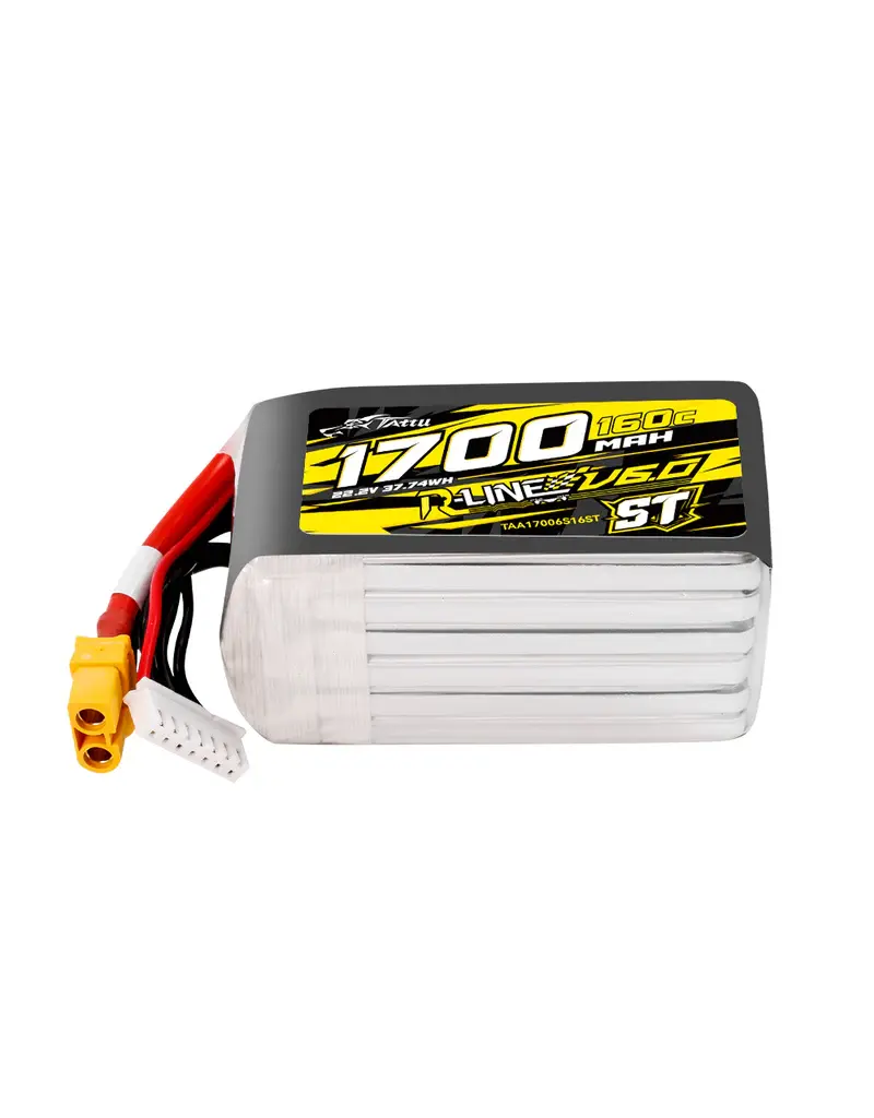 Tattu R-Line V6 1700mAh 6S 160C LiPo - XT60