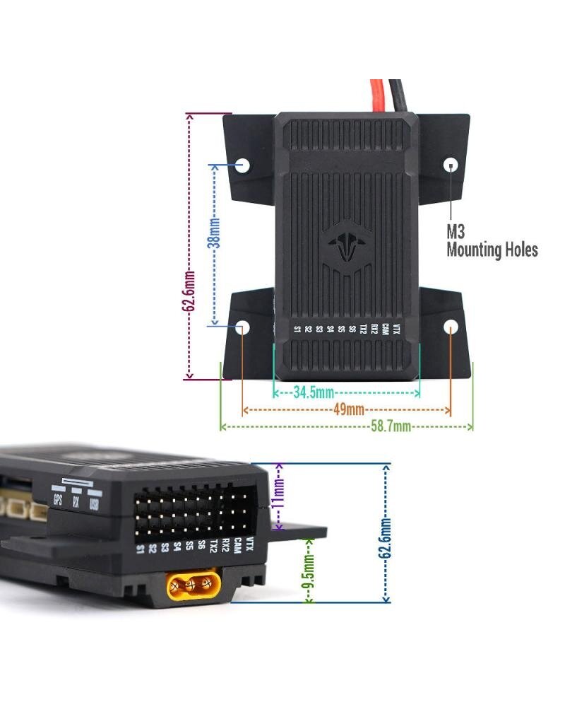 TBS Lucid Wing AIO 2-6S 50A Flight Controller & ESC
