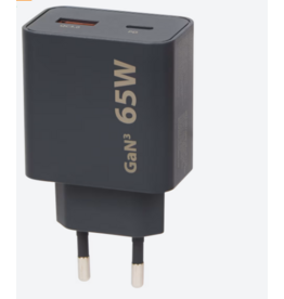 Sitecom GaN³ 65W Snellader USB-C & USB-A