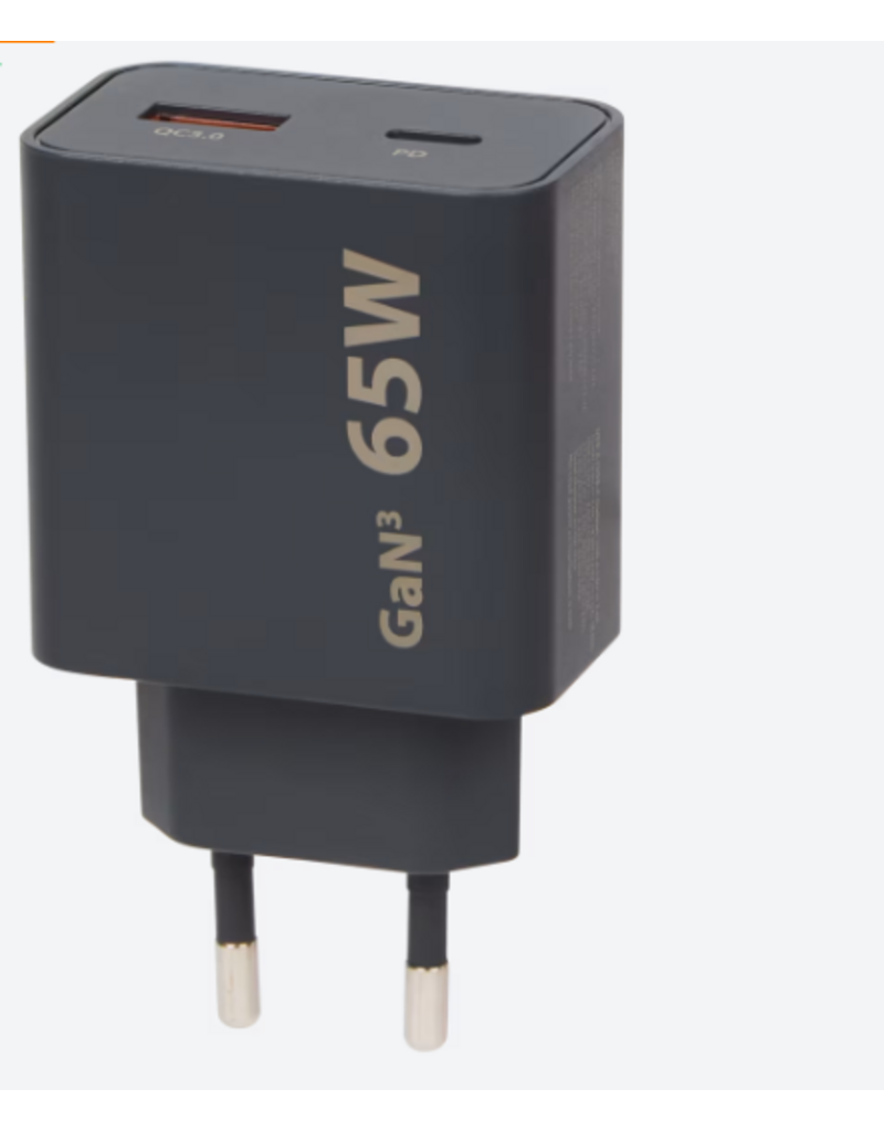 Sitecom GaN³ 65W Snellader USB-C & USB-A