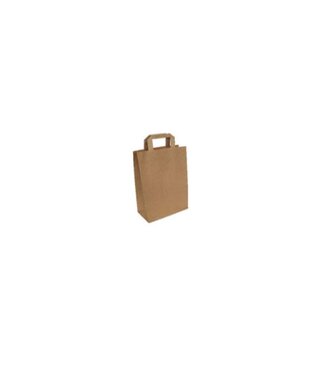 Carrying bag, 22 + 11x28 brown with flat handle