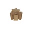 Carrying bag, 32 + 21x27 cm, Snack bag, brown, flat handle