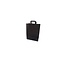 Papieren draagtassen, 22+11x28 zwart met plat handvat