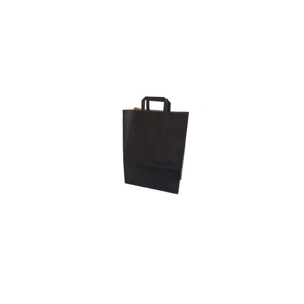 Carrying bag, 32 + 15x43 cm, black with flat handle