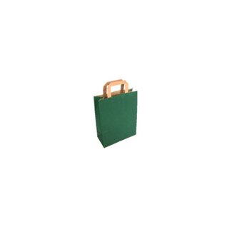 Papieren draagtassen, 32+15x43, div. kleuren, plat handvat
