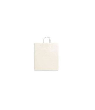 Carrying bags, 22 + 10x31, white, twisted handles