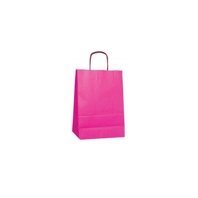 Papieren draagtassen, 32+12x41 cm, div. kleuren, gedraaid handvat