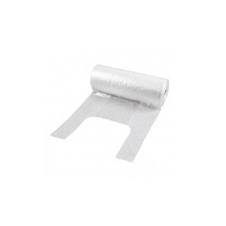 Hemddraagtas, 23+6x50 cm, HDPE, 9 my, 200 st per rol