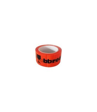 PP Acryl tape, bedrukt "Breekbaar", per rol