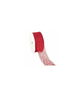 Shiny Honeycomb Red, 25mm / 15 mtr