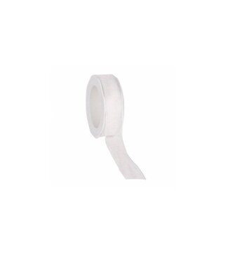 Organza ribbon, wired, 23 mm, White