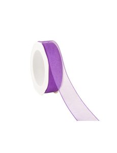  Organza ribbon, wired, 25 mm, Purple