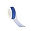 Organza ribbon 25 mm. Woven edge with iron wire, Cobalt blue