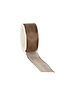  Organza ribbon, wired, 25 mm, Brown