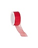  Organza ribbon, wired, 25 mm, Red