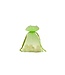 Organza bag with satin ribbon, Apple green