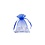 Organza bag with satin ribbon, Cobalt