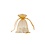 Organza bag with satin ribbon, Gold