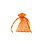 Organza bag with satin ribbon, Orange