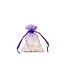 Organza bag with satin ribbon, Purple