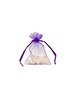  Organza bag with satin ribbon, Purple