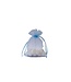 Organza bag with satin ribbon, light blue