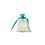 Organza bag with satin ribbon, Turquoise
