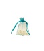 Organza bag with satin ribbon, Turquoise