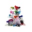 Organzazakje met satijn lint, Roze