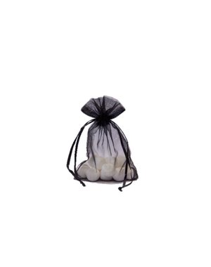  Organza bag with satin ribbon, Black