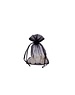  Organza bag with satin ribbon, Black