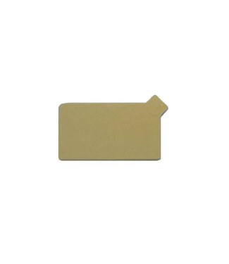 Gouden onderlegger met lipje, 55x90 mm
