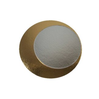 Kartonnen rondel, Ø 20 cm, goud / zilver