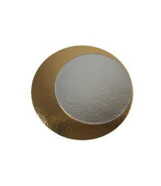 Kartonnen rondel, Ø 20 cm, goud / zilver