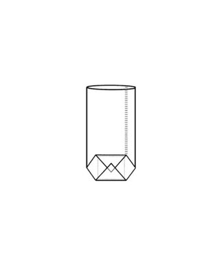 Cross bottom bags, 160x350mm, 30 my