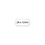 prijsetiket 26 x 12 mm wit permanent THT