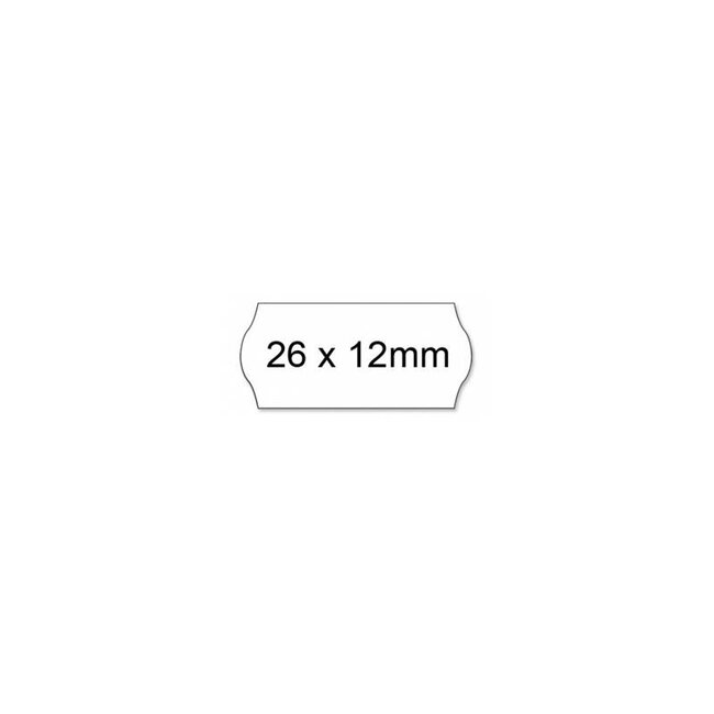 prijsetiket 26 x 12 mm wit permanent