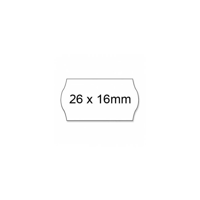 prijsetiket 26 x 16 mm wit permanent