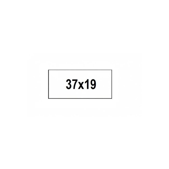 prijsetiket 37 x 19 RH wit permanent