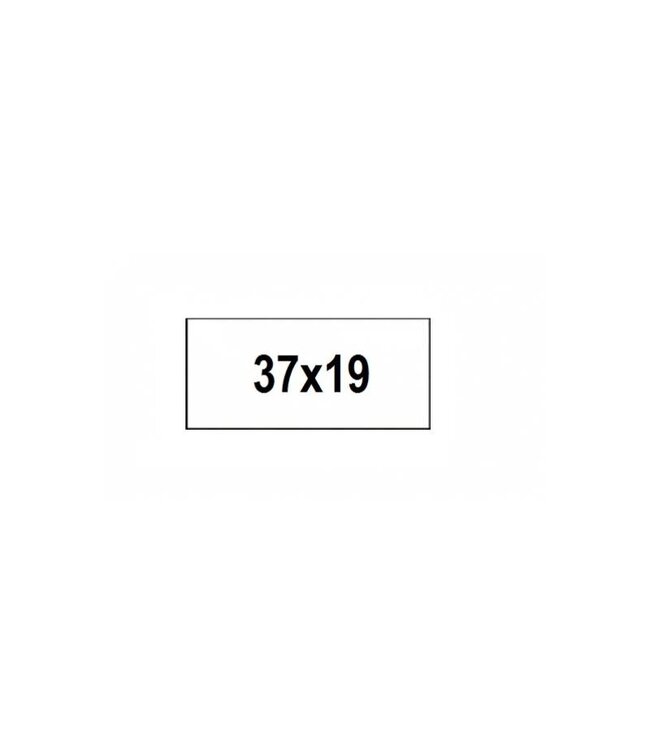 prijsetiket 37 x 19 RH wit permanent