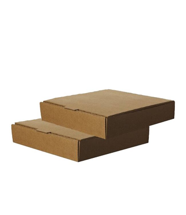 "Eco" pizzadozen, bruin kraft, 23 x 23 x 4 cm
