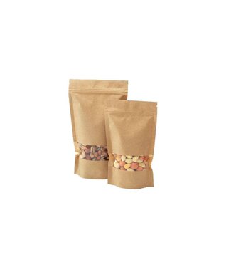 Stand-up pouch Kraft, with window, "Eco-look ". 500ml