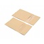 Stand-up pouch Kraft, with window, grip-closure and tear-off edge.