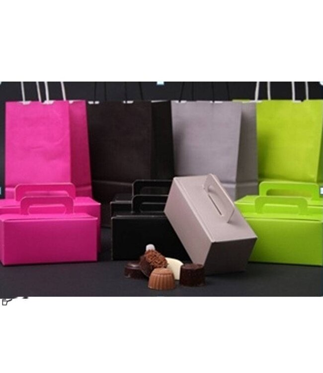 Carrying bags,  div. colors, twisted handle, 15+8,5x21,5 cm