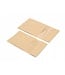 Stand-up pouch Kraft, with window, grip-closure and tear-off edge.
