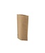 Stand-up pouche Kraft, without window, grip-closure and tear-off edge